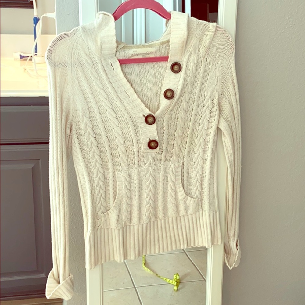 Beige cable sweater